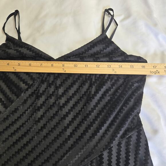 NWT Shoshanna Modern Chic Glam Feminine Silk Velvet Asymmetrical Sheer Dress 6 - Picture 9 of 11